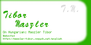 tibor maszler business card